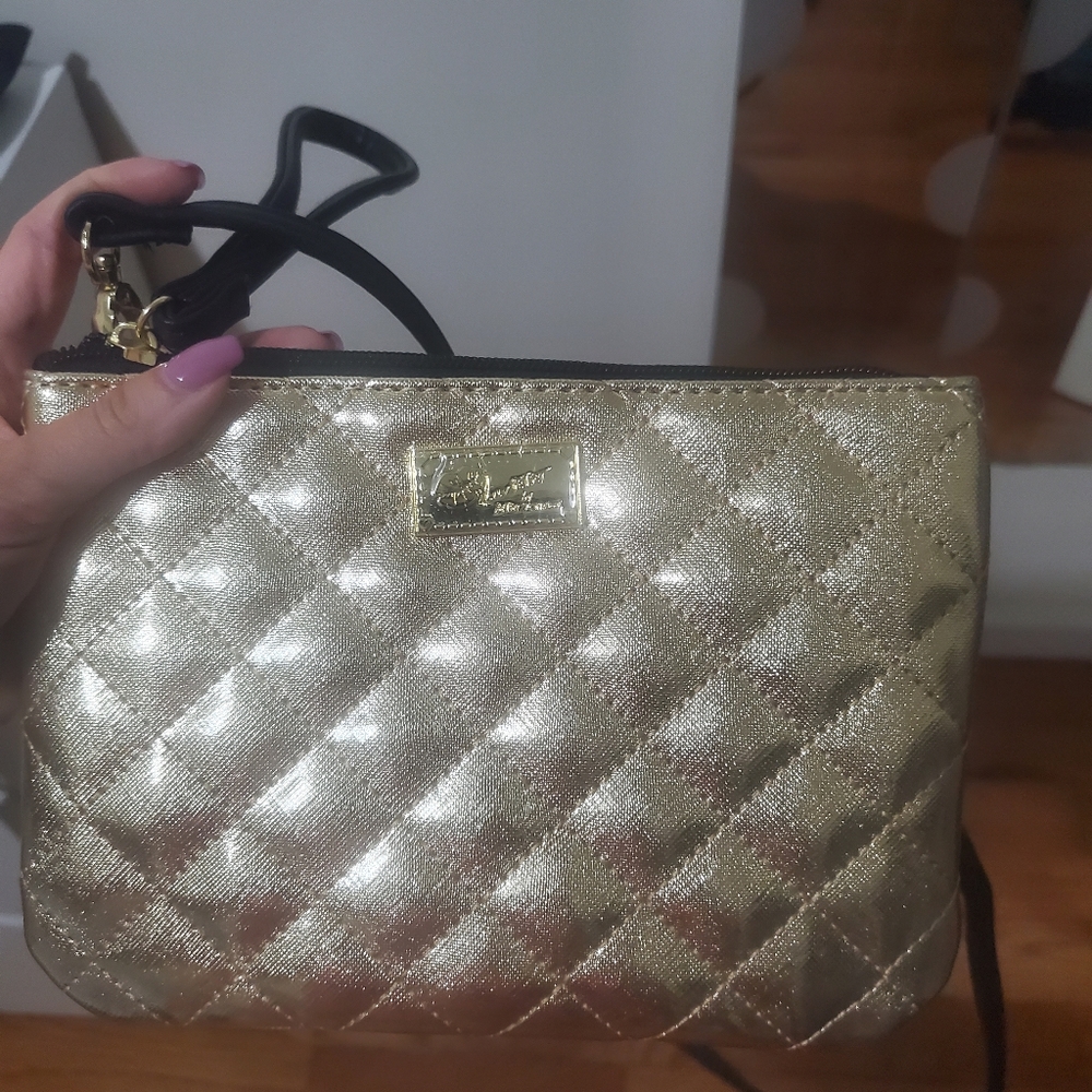 Golden mini/cross bag